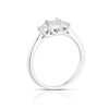 Thumbnail Image 2 of 9ct White Gold 0.50ct Diamond Princess Cut Trilogy Ring