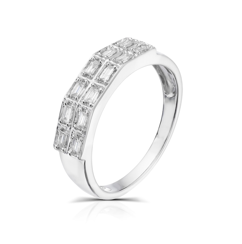 9ct White Gold 0.15ct Total Diamond Baguette Eternity Ring