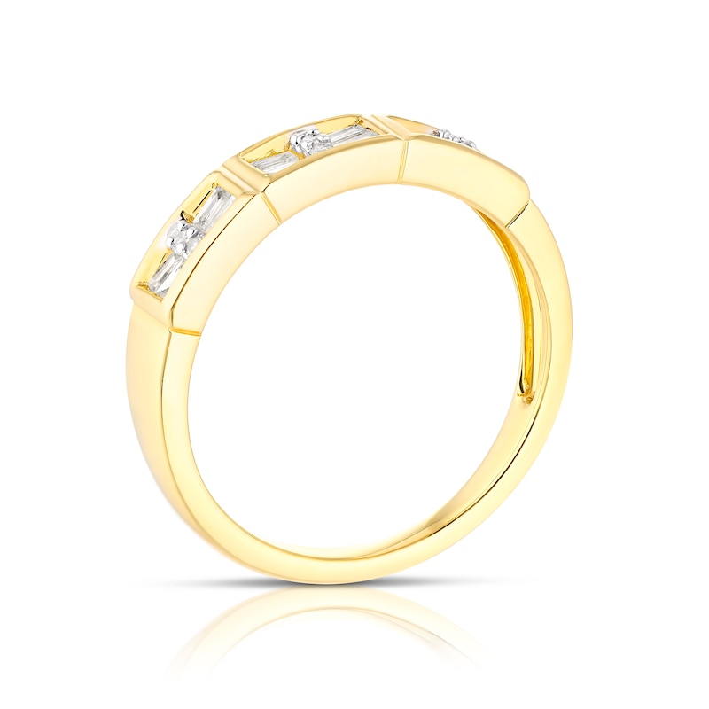 9ct Yellow Gold 0.20ct Total Diamond Baguette Eternity Ring