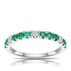 Thumbnail Image 0 of 9ct White Gold Emerald & Diamond Eternity Ring