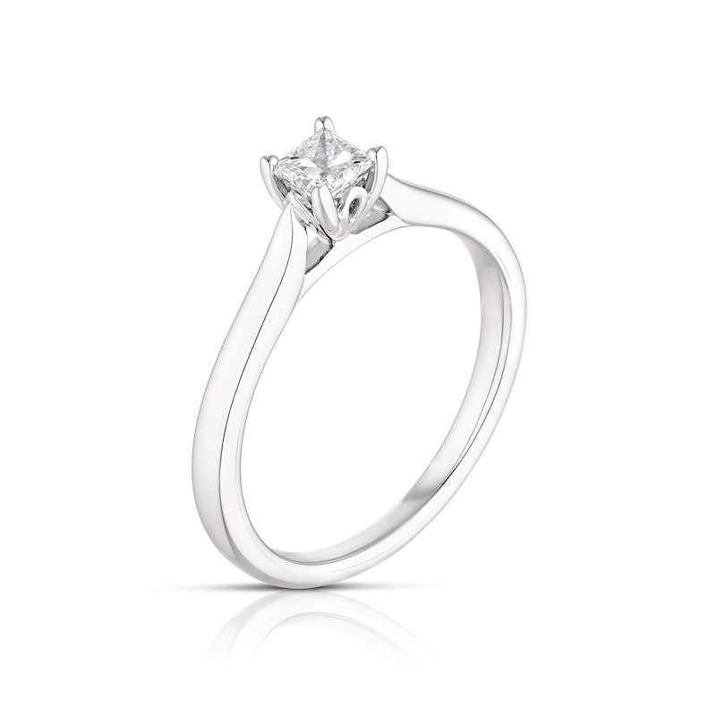 9ct White Gold 0.30ct Diamond Total Solitaire Ring