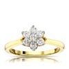Thumbnail Image 0 of 9ct Yellow Gold 0.33ct Diamond Total Flower Cluster Ring