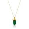 Thumbnail Image 0 of Men's Sterling Silver & 18ct Gold Plated Vermeil Malachite Pendant