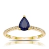 Thumbnail Image 0 of 9ct Yellow Gold Blue Sapphire & 0.15ct Diamond Ring