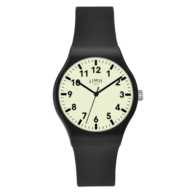 Limit Men's Black Silicone Strap Watch