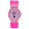Thumbnail Image 0 of Disney Minnie Mouse Pink Patterned Strap Time Teacher Watch
