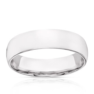 Platinum 6mm Extra Heavy Court Ring H.Samuel