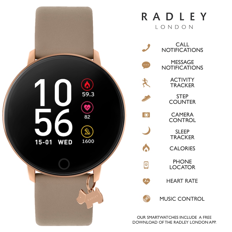 Radley Series 5 Ladies Grey Leather Strap Smart Watch