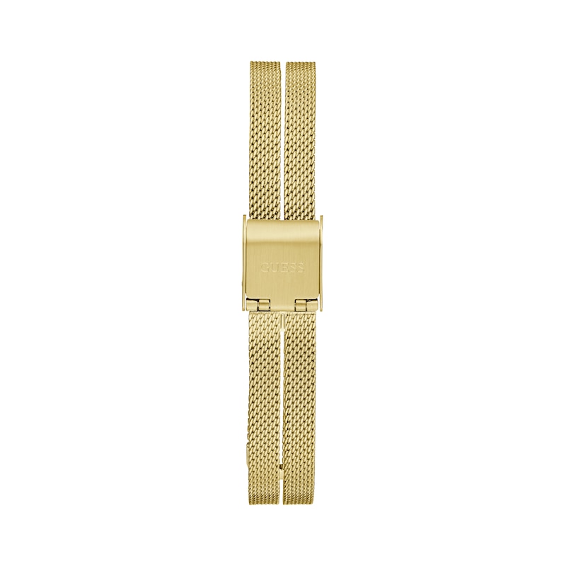 Guess Ladies' Mother of Pearl Dial Gold Tone Mesh Strap Watch