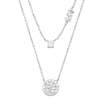 Thumbnail Image 0 of Michael Kors Sterling Silver Layered Pavé Disk Necklace