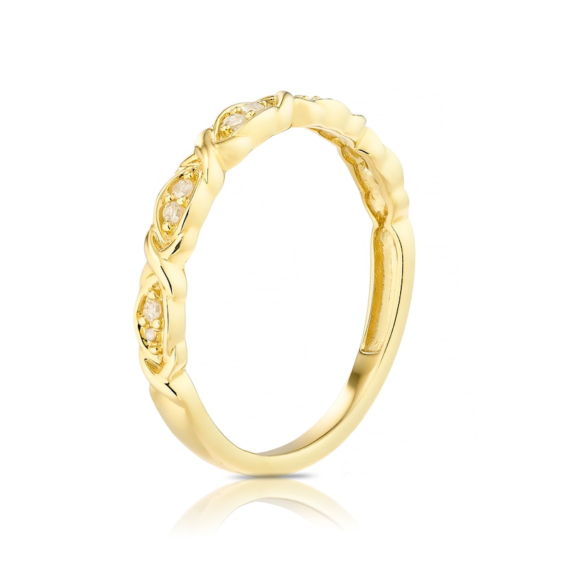 9ct Yellow Gold 0.05ct Diamond Eternity Ring