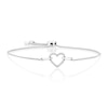 Thumbnail Image 0 of Sterling Silver Diamond Heart Slider Bracelet