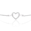 Thumbnail Image 1 of Sterling Silver Diamond Heart Slider Bracelet