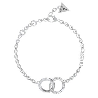 GUESS Mini Forever Links Rhodium Plated Crystal Bracelet H.Samuel