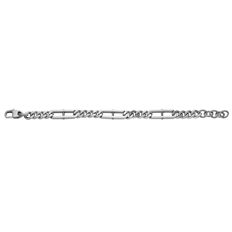 Fossil Heritage Men's D-Link Stainless Steel Chain 7 Inch Bracelet