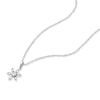 Thumbnail Image 1 of Sterling Silver Diamond Flower Pendant