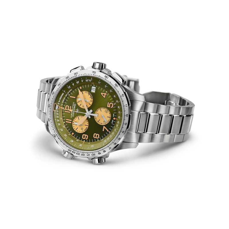 Hamilton Khaki Aviation X-Wind GMT Chrono Quartz Bracelet Watch