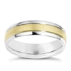 Thumbnail Image 0 of Sterling Silver 9ct Yellow Gold Stripe Ring