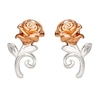 Thumbnail Image 0 of Disney Beauty & The Beast Rose Gold Plated Silver Earrings