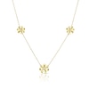 Thumbnail Image 0 of 9ct Yellow Gold Cubic Zirconia Flower Station Necklace