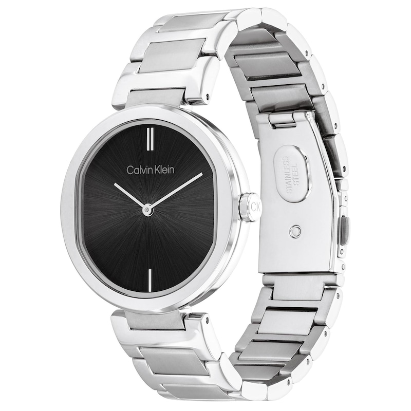 Calvin Klein Sensation Ladies' Black Dial Stainless Steel Watch