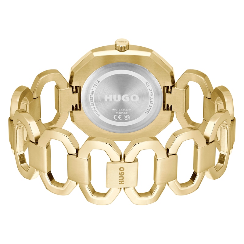 HUGO #Intense Ladies' Gold IP Fancy Bracelet Watch