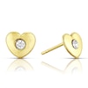 Thumbnail Image 0 of Children's 9ct Yellow Gold Crystal Heart Stud Earrings
