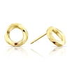 Thumbnail Image 0 of 9ct Yellow Gold Diamond Cut Circle Stud Earrings