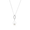 Thumbnail Image 0 of Sterling Silver Pearl & Cubic Zirconia Necklace