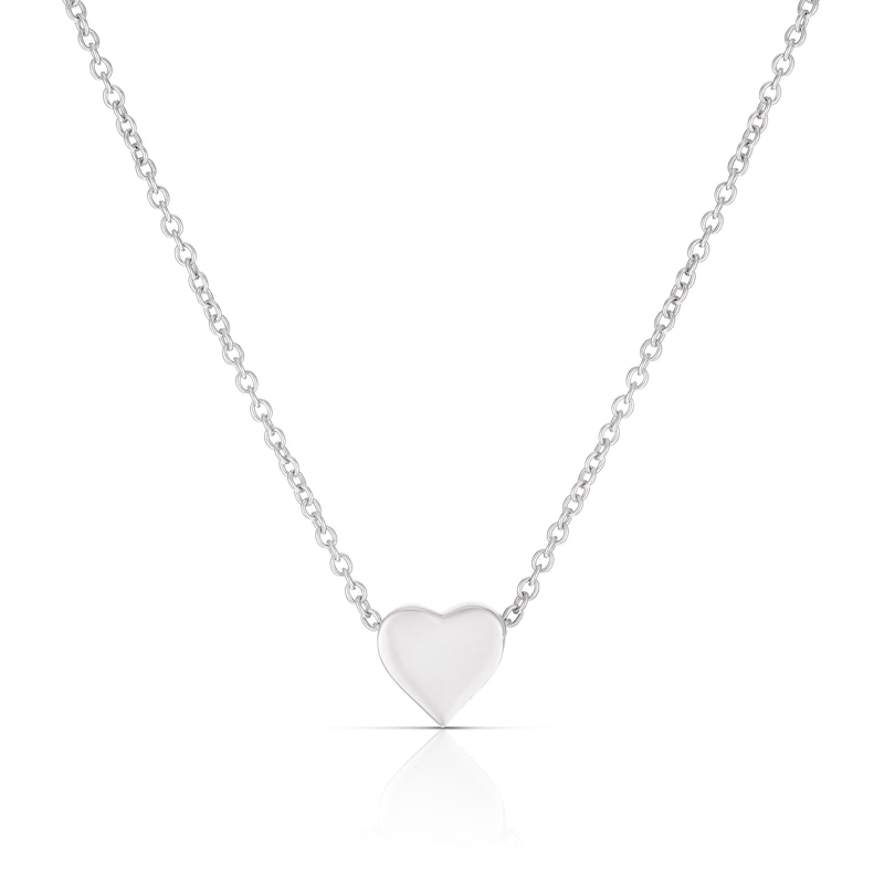 Sterling Silver Heart Slider Pendant Necklace