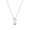 Thumbnail Image 0 of Sterling Silver Ball T-Bar Necklace
