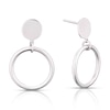 Thumbnail Image 0 of Sterling Silver Circle Disc Drop Earrings