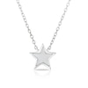 Thumbnail Image 0 of Sterling Silver 0.03ct Diamond Mother Of Pearl Star Necklace