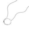 Thumbnail Image 1 of Sterling Silver Sapphire Topaz & 0.02ct Diamond Necklace