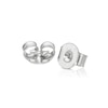 Thumbnail Image 1 of Sterling Silver 0.10ct Diamond Open Heart Stud Earrings