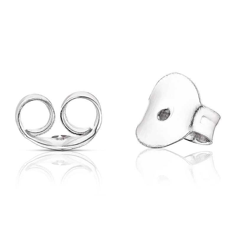 Sterling Silver Ruby & 0.05ct Diamond Drop Hoop Earrings