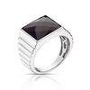 Thumbnail Image 1 of Men's Sterling Silver Onyx Square Edge Signet Ring