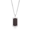 Thumbnail Image 0 of Men's Stainless Steel Black Textured Dog Tag Necklace