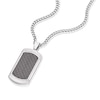 Thumbnail Image 1 of Men's Stainless Steel Black Textured Dog Tag Necklace