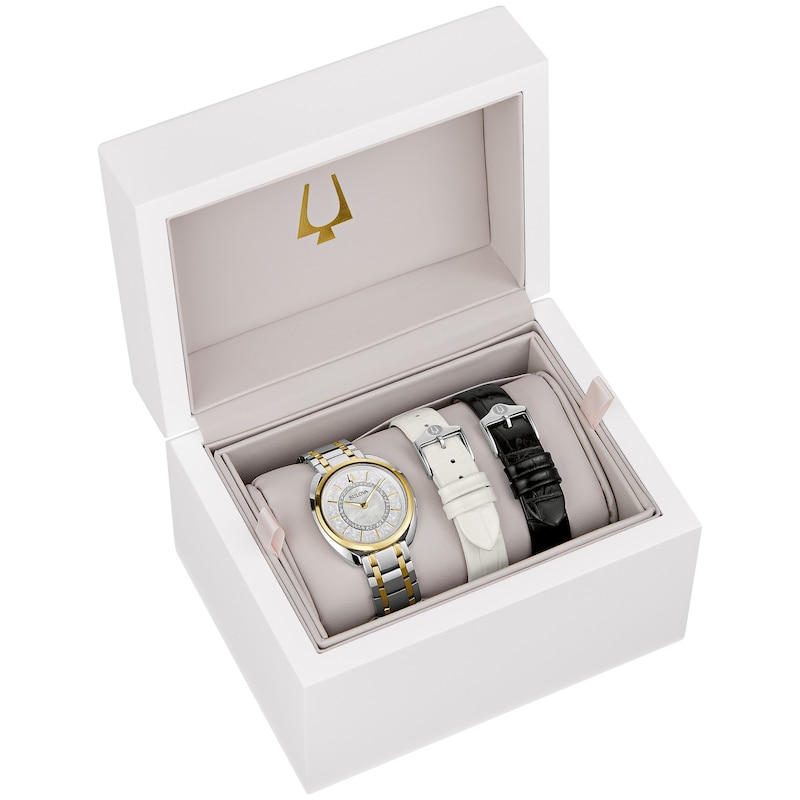Bulova Classic Duality Ladies' Two-Tone Stainless Steel Watch And Strap Box Set
