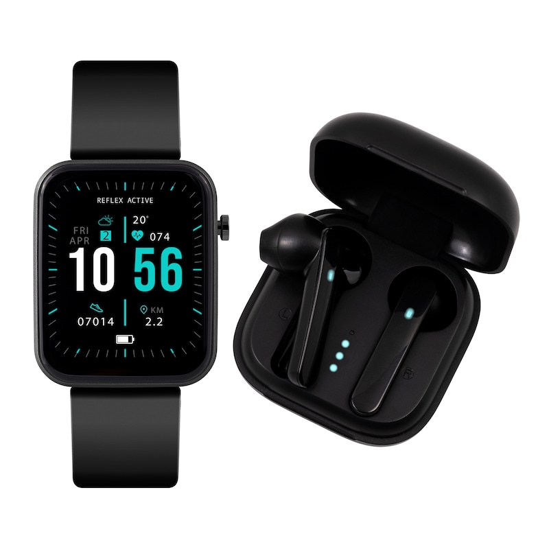 Reflex Active Series 13 Black Smart Watch & Ear Pod Set