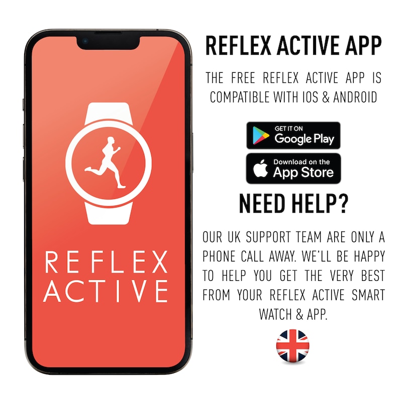 Reflex Active Series 13 Black Smart Watch & Ear Pod Set
