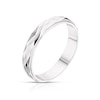 Thumbnail Image 1 of 9ct White Gold Handcrafted Diamond Cut 4mm Wedding Band