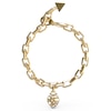 Thumbnail Image 0 of Guess Gold Plated Crystal Heart Cage Charm Bracelet