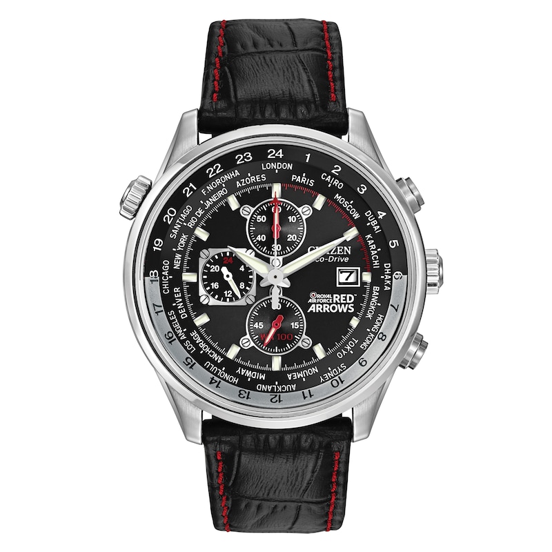 Citizen Red Arrows Black Leather Strap Chronograph Watch