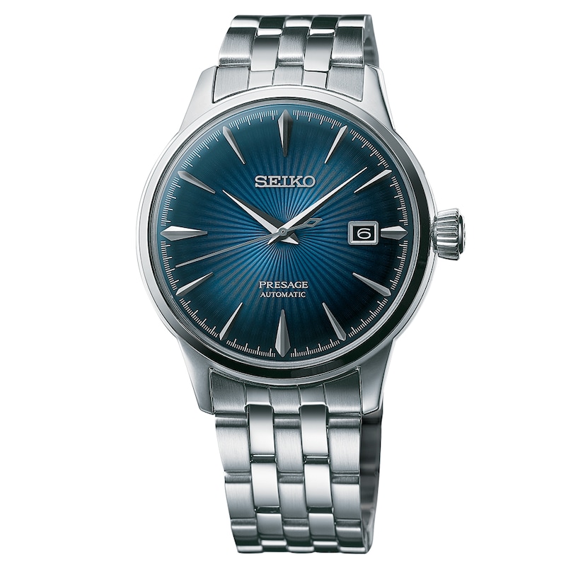 Seiko Presage Men's Graduated Blue Dial Stainless Steel Bracelet Watch