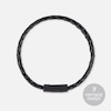 Thumbnail Image 0 of Farah Men's Black Plaited Leather Double Layer Bracelet