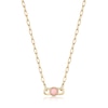 Thumbnail Image 0 of Ania Haie 14ct Gold Plated Silver Rose Quartz Link Necklace