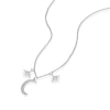Thumbnail Image 1 of Sterling Silver Cubic Zirconia Moon & Star Necklace