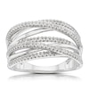 Thumbnail Image 0 of Sterling Silver 0.33ct Diamond Wrap Half Eternity Ring